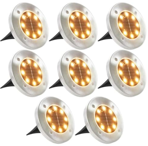 vidaXL Solar-Bodenleuchten 8 Stk. LED Warmweiß