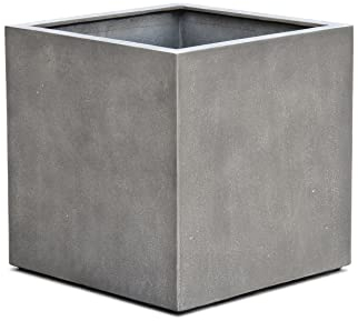 ESCHBACH® Pflanzkübel Cube 45 Beton Grau Quadratisch * 45 x 45 x 45 cm * 10 Jahre Garantie