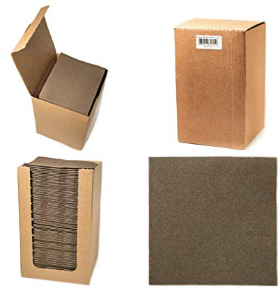 Alvotex Airlaid Cocktailservietten 20x20cm 100/1 - BROWN (170)