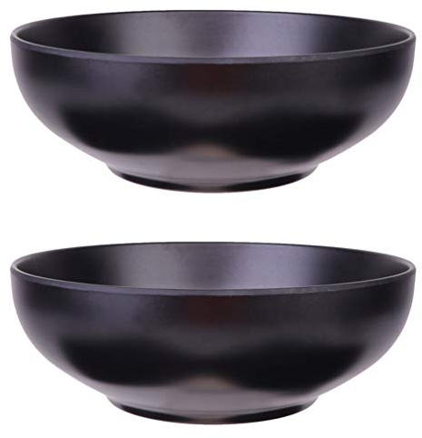 HEMOTON 2Er-Set Ramen-Schüssel Japanische Nudelschalen Ramen-Schüssel Lebensmittelbehälter Für Suppe Nudeln Müsli Salat Obst 7.48 Zoll Schwarz