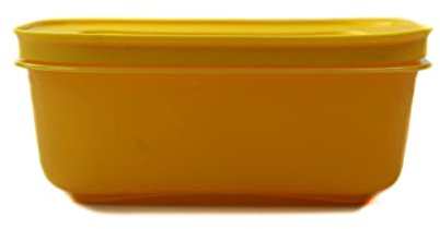 Tupperware Gefrier-Behälter 450 ml gelb flach EIS-Kristall Eiskristall