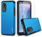 J&D Compatible pour Samsung Galaxy Xcover 5 Coque, Robuste Double Couche Coque de Protection Antichoc et Hybride avec 2 Pièces Protecteur d'Écran en Verre pour Galaxy Xcover 5, Bleu