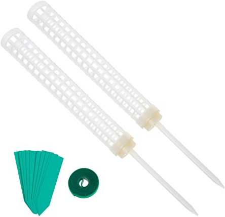Happyyami Moos- Stangenpflanzen Kletterpfähle: 1 Satz von Plastikpflanzenstangensäulen Kletterpflanzenstangen Sticks Gartenwesen Stütze Rack Gitterhalter mit Pflanzenmarke Und Klebeband