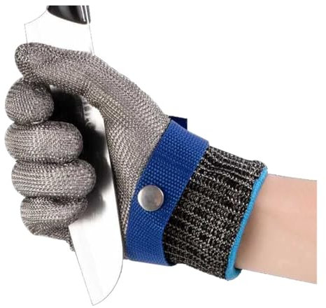 Anti Cutting Gloves Chef cut resident gloves, Home Kitchen Food Processing Meat Cutting Safety Work Gloves, 8 Sizes (Size : A pack of one/L)