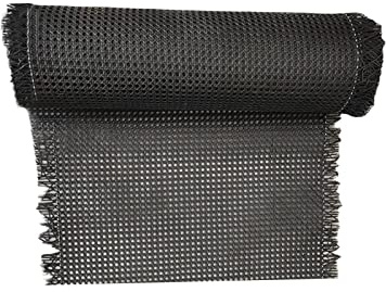 1 rouleau de matériau de caning en rotin naturel pour projets de cannage, pour meubles, chaise, armoire, plafond (noir, 45 cm de large)