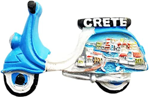 Kreta Griechenland Motorrad Kreta Kühlschrankmagnet Kühlschrankmagnet Dekoration Magnet Aufkleber Souvenir Harz Handwerk