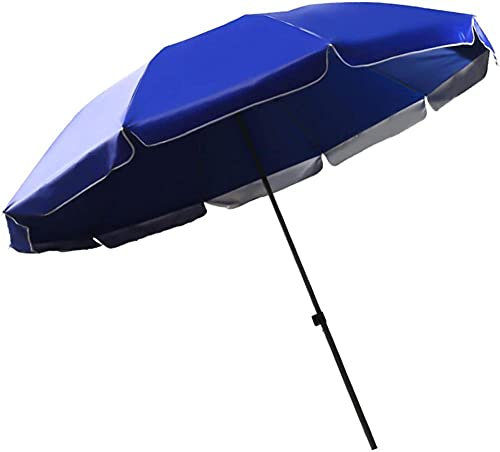 Garden Parasols Patio Garden Umbrella 2.6M Large Beach Parasol (Excl Base) For Outdoor Garden And Patio With Silver Glue Coating Uv Protection Outdoor Sun Shade Blue-2.4M