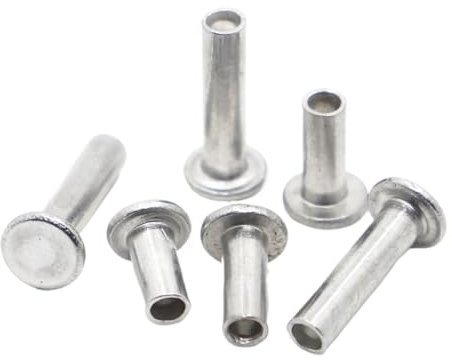 10/20/50 Stück Aluminium-Halbhohlniete mit flachem Trusskopf M2 M2,5 M3 M4 M5 M6 Innensechskantschaft-Halbrohrschrauben GB875 (Size : M3 50pcs, Color : 5mm)