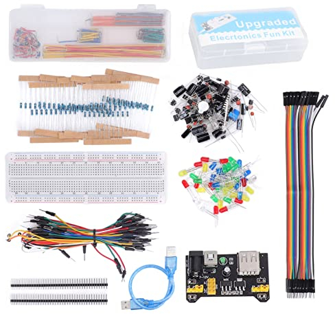 Kit de composants électroniques, assortiment de composants électroniques, kit électronique avec planche à pain de 830 points d'attache pour R3