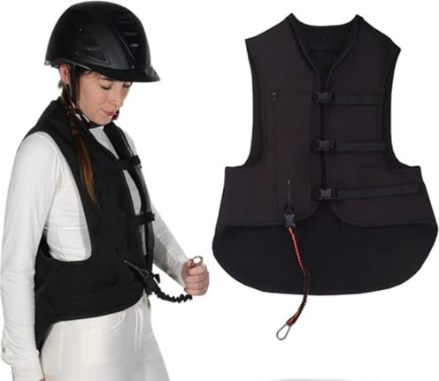 Airbagweste Herren, Airbag-Weste Für Den Reitsport, Airbag Weste Motorrad, Fahrrad Airbag Nicht Mit CO2-Zylinder Ausgestattet Für Kinder/Damen/Motocross-Airbag-Reitjacke L