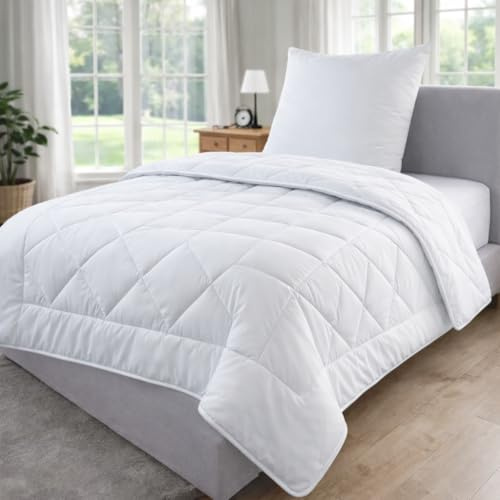 MALIKA Bettdecke 155x200 mit Kopfkissen 80x80 Bettdecken Set Betten-Set Zudecke, Steppdecke Steppbett Schlafdecke, Steppbettdecke Duvet Set, Größe:155x200 + 80x80 cm, Variante:Medium