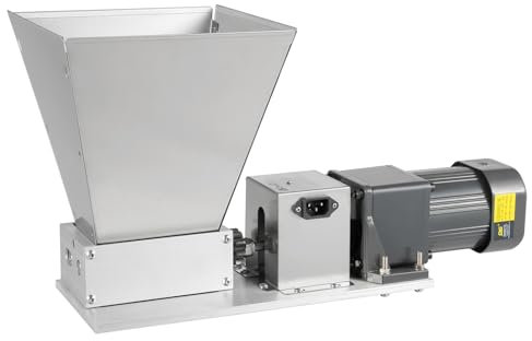 Molino de grano eléctrico con cepillo de tolva de 220 V, 60 W, molino de trigo para moler trigo, arroz, maíz y alimentos triturados adecuado para granjas y fábricas (plata)