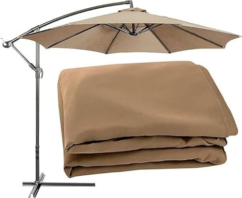 Toile de rechange pour parasol de table de marché Kaki 2,7 m 8 nervures