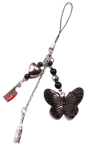 DIIOOMIEEU Stilvoller Gothic-Schlüsselanhänger, modisches Handy-Schlüsselband, einzigartiger Handy-Anhänger, Handy-Charm, vielseitige Handy-Gurte