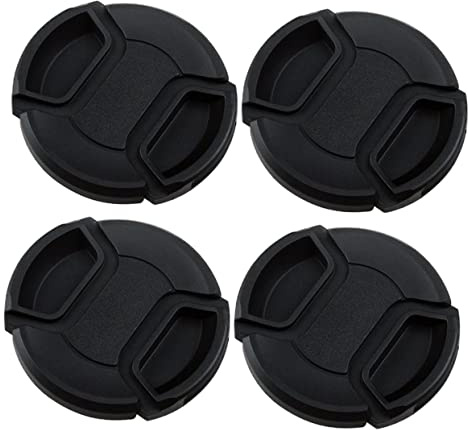 GAROZATION 4pcs Snap Lens Cover Camera Lens Protector for Camera Accessories for Outdoor Photography