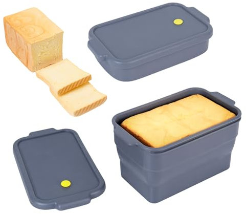 QOEOTUY Molde de Pan de Silicona Plegable：Rectangular para Hornear Pan, Pasteles y Brioche - Antiadherente, Resistente al Calor y Apto para Horno Molde para Hornear