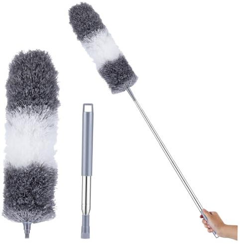 Plumero de Microfibra con Varilla Extensible para Techo y Ventilador