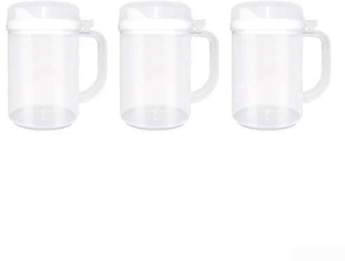 Lot de 3 pichets pour enfants, 650 ml, avec couvercles sécurisés, bec anti-goutte, pour eau, lait, jus de fruits, récipients anti-déversement pour enfants à la maison, à la crèche, à l'école