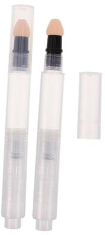 HAMPPLIES 2 St Makeup Applicator Pen med Svamptopp Fyllbar Multifunktionell för Läppglans Foundation Concealer och Kompakt och Resvänlig för Kvinnor