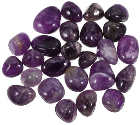 HOODANCOS Natural Purple Quartz Healing Stones 2-3cm Irregular Polished Crystal Gemstones 300g Bulk for Vase Fillers Aquarium Rocks Fish Tank Decor and Alternative Medicine