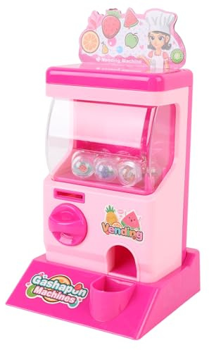 Riuulity Juguete de Máquina de Cápsulas en Miniatura, Juguete Educativo para Niños y Niñas, con Cajas Ciegas de Huevos Sorpresa, para una Experiencia de Aprendizaje Divertida (Rosada)