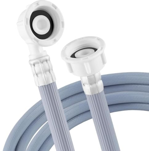 Zulaufschlauch Waschmaschine Geschirrspüler 2955 Anschluss Größe 1,5m I 3/4 Zoll Winkel/Gerade inkl. Dichtung I Wasserzulaufschlauch universell verwendbar Hersteller unabhängig (1.5M)