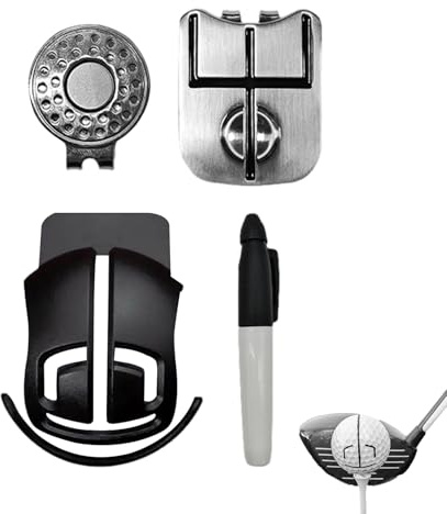 Marcatore Per Palla Da Golf - Stencil A Tridente Di Precisione Riutilizzabile | Set Per Marcare Linee Su Palla Da Golf,Per Giocatori Uomo Donna Torneo Campo Pratica Club Festa Del Papà Compleanno