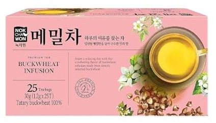Nokchawon Tè di Grano Saraceno Coreano – Buckwheat Infusion – 100% Tartary Buckwheat – 25 Bustine (30g)