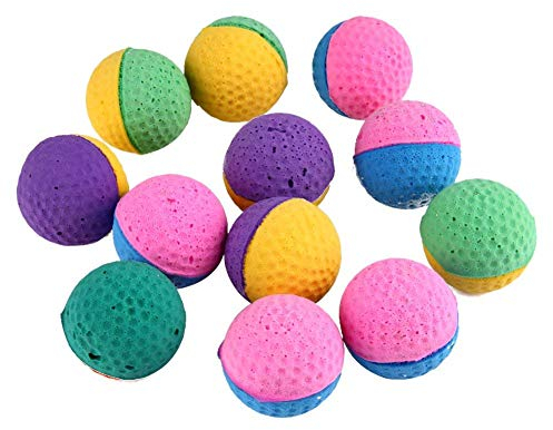 Ndier 24 weiche Katzenbälle, Bunte Latex-Kratzbälle, Kauspielzeug, Ball, bissfest, Trainingsspielzeug für kleine Hunde, Katzen, Kätzchen