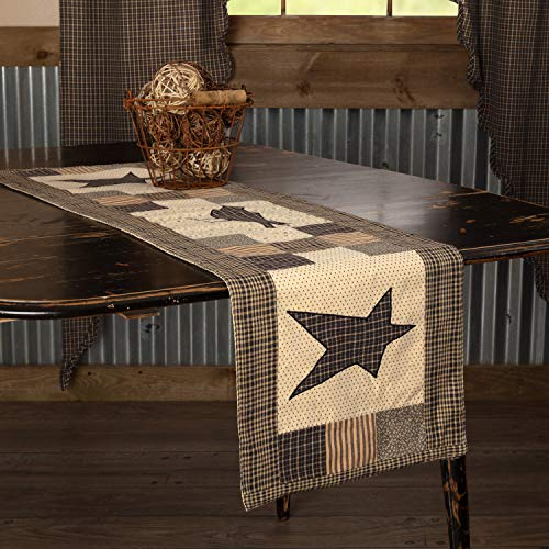 VHC Brands, Kettle Grove, Cotton, 13x48, Runner Crow and Star, Black