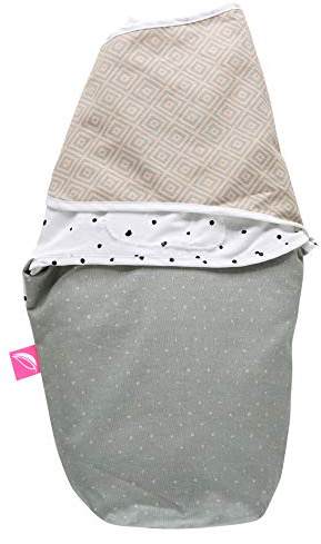 GANZKÖRPER-PUCKTUCH/STRAMPELSACK/WICKELTUCH von Motherhood, 100% naturreine Baumwolle - Quadrate apricot