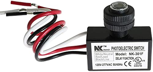 Longdex Photo Eye Light Sensor Switch Auto On/Off 120V Dusk to Dawn Photocell Control Light Sensor Switch