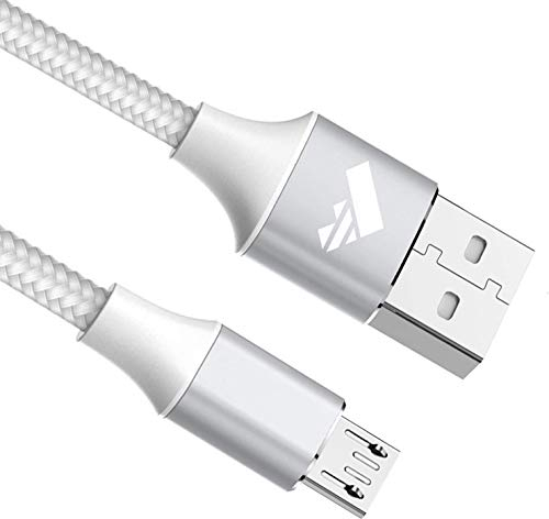 Aioneus Micro USB Cable, Android Charger Cable 1M Fast Charging Cables Nylon USB Wire Charging Lead Charger for Samsung Galaxy S7 Edge S6 S5 J7 J5 J6 J3 Note 5 A10, Huawei, LG, Kindle, Tablets, PS4