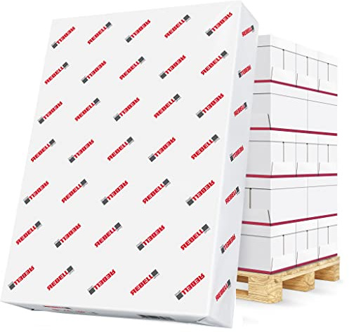 inapa Drucker-/ Kopierpapier Rebell Office: 80 g/m², A4, 1 Palette (100.000 Blatt), weiß - für alle Office-Anwendungen | 1 Palette (100.000 Blatt), für alle Office-Anwendungen