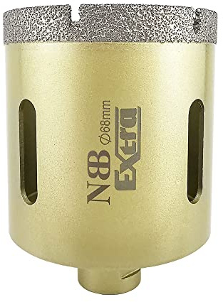 NBB forets diamant brasé couronne diamantée avec M14 pour percer le forage à sec ou humide de manière sur porcelaine céramique carrelage granit marbre carreaux tuiles pour meuleuse d'angle (1, 68mm)