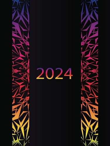 Kalenderbuch 2024: Groß Format Mandala Wochenplaner mit Uhrzeit, 1 Woche für 2 Seiten, Termiplan 12 Monate, Jahreskalender Buch