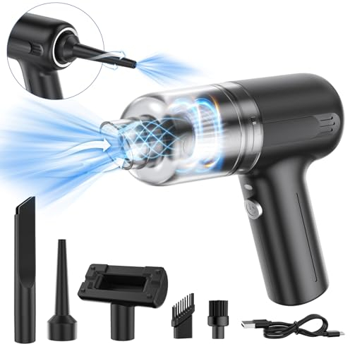 TekValue Handstaubsauger, 8000PA Mini-Autostaubsauger, 4000mAh Staubsauger, 3 in 1, Kabelloser ,USB aufladbar Tragbar Leicht für Auto/Haus/Büro Genutzt/Tierhaare