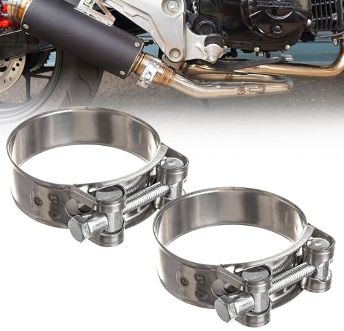 2PCS Abrazadera de tubo de escape de moto Abrazadera Escape Abrazadera
