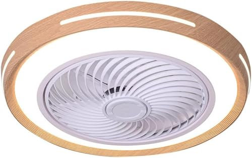 Ceiling Fan Light Ceiling Fan Light Wood Grain Led Ceiling Fan Lamp Flush Mount Pendant Light Fan Bedroom Retro Ceiling Fan Home Decoration