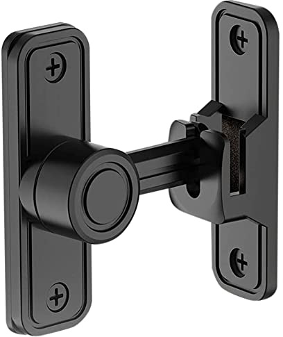 MRNHA Loquets de Porte Robustes Verrou de Porte de Grange à Angle Droit à 90 DegréS Loquet de Verrouillage de Porte Coulissante Antivol pour Jardin Noir
