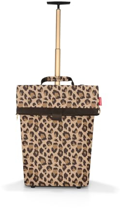 reisenthel Trolley M Leo Macchiato – bärbar shoppingvagn med robust aluminiumram – tillverkad av vattenavvisande material