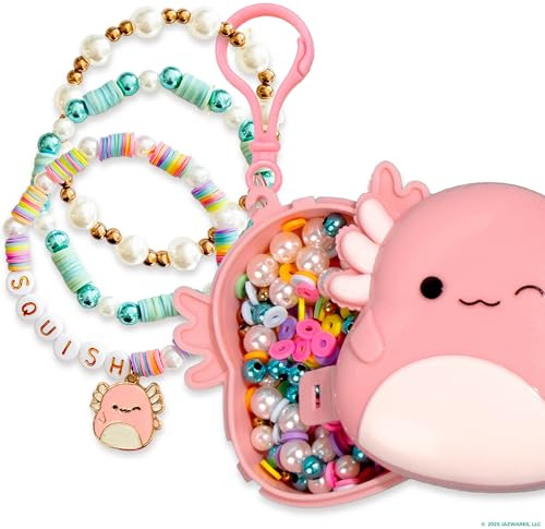 Squishmallows Original Archie The Axolotl Armband Kit, Freundschaftsarmband Kit, Charm Armband Making Kit, Geschenke für Mädchen, Jungen, Bastelsets
