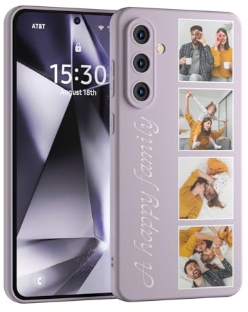 LSXYHQLD Personalisierte Hülle Handyhülle mit Foto für Samsung Galaxy A14 A34 A54 A15 A25 A35 A55 S23FE S24 S24 Weiches TPU Etui Benutzerdefiniert mit Eigenem Bild/Text
