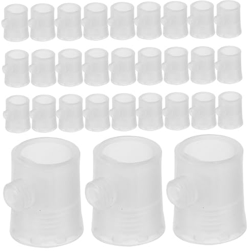 Homoyoyo 50 Stück Pvc Kabelklemmen Zugentlastungsklemme Mit Gewinde Für Lampenkabel Kronleuchter Kabelverbinder Pendelleuchten Zubehör