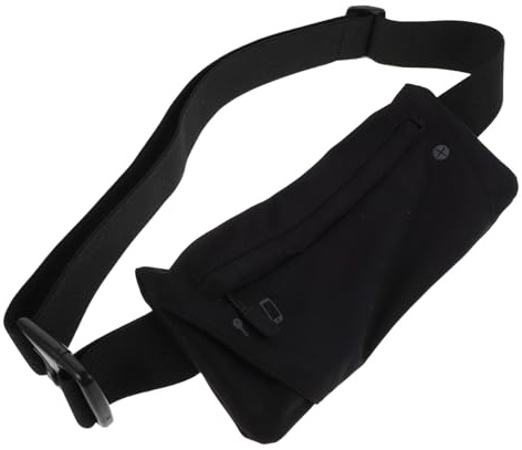 HONITANO Outdoor Running Waist Pack with Adjustable Strap One Chest Bag and Belt Pouch for Men and Women Crossbody Mobile Phone Holder for Hiking Jogging Black