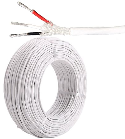 328FT (100 M) PTFE Skärmad Strömkabel 18/3 — 3 Ledare 0,12–1,0 Mm² (26–16 AWG), Silverpläterad Kopparledare, Flätad Silveravskärmning, 300/600 V(1.0mm²)