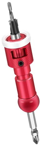 Spacnana Punta Trapano per Svasatore a profondità Regolabile, Lega di Alluminio, Strumento per Svasatore a Sgancio Rapido, 2,8x8 Mm per Trapani Elettrici Portatili, Compensato di Fibra di Legno