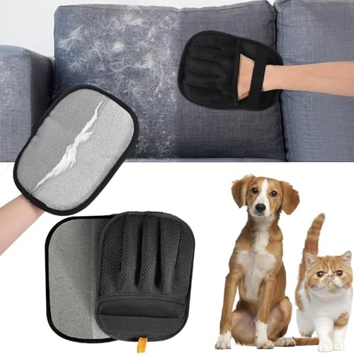 SZZETK 2 guanti per la rimozione dei peli di animali domestici, guanti magnetici per animali domestici, guanti per la rimozione dei peli di animali, divani applicabili, tappeti