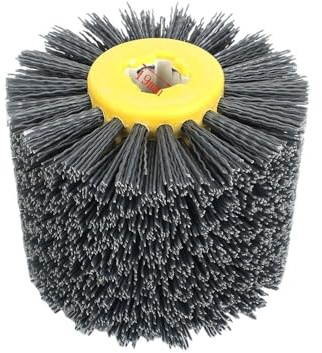 Spazzola a filo rotante in acciaio, Mola abrasiva in nylon for lucidatura 120x19 mm, grana multipla da 80 a 320, 1 pezzo for lavorazione di legno e metallo(120)