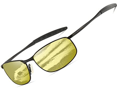 kimorn Polarisierte Sonnenbrille Herren Retro Rechteckig Rahmen Klassisch Unisex Gläser K0535